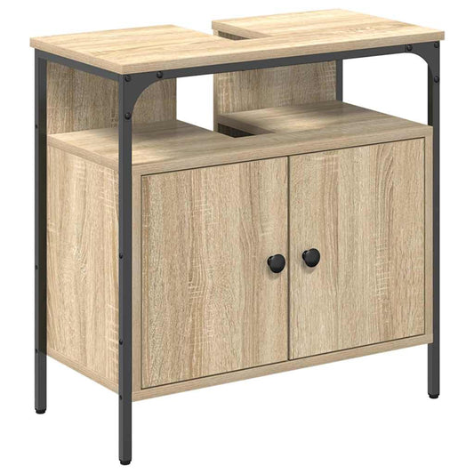 vidaXL Ντουλάπι Μπάνιου Μπεζ 60 x 30 x 60 cm Επεξεργασμένο ξύλο