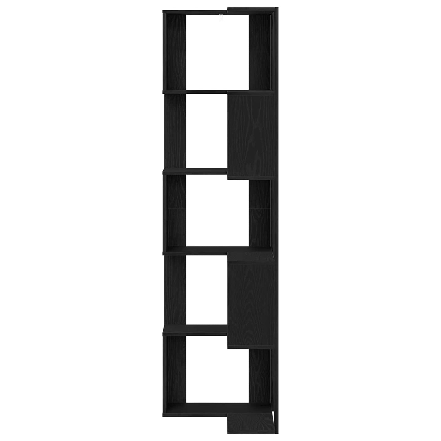 vidaXL Γωνιακή Βιβλιοθήκη Μαύρη δρυς 50 x 50 x 179 εκ.