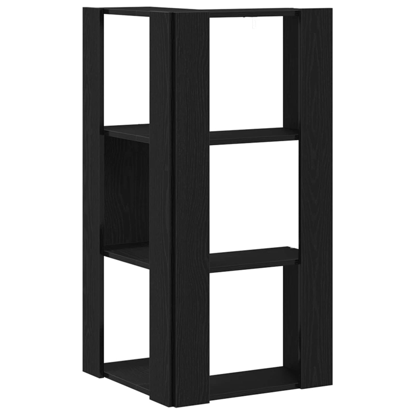 vidaXL Γωνιακή Βιβλιοθήκη Μαύρη δρυς 50 x 50 x 102 εκ