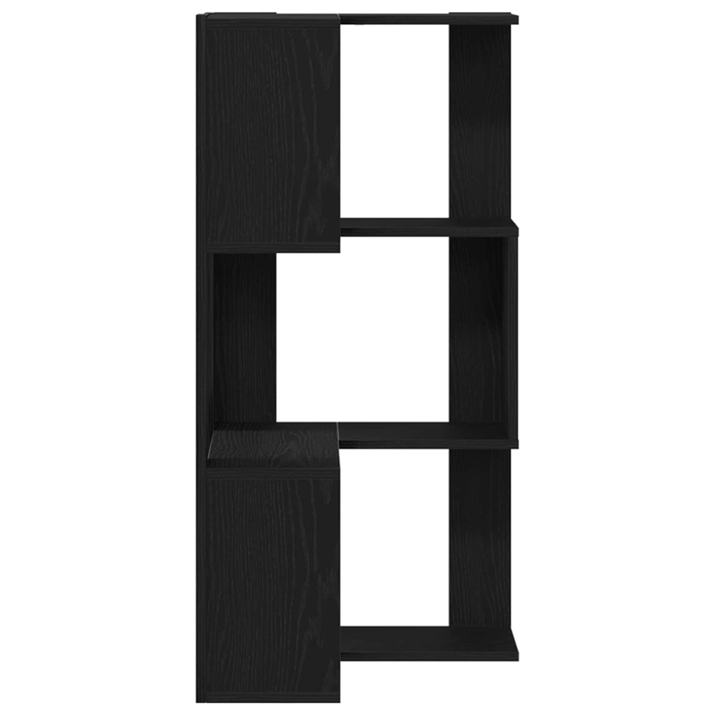 vidaXL Γωνιακή Βιβλιοθήκη Μαύρη δρυς 50 x 50 x 102 εκ