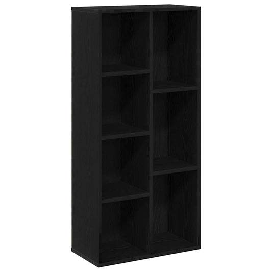 vidaXL Βιβλιοθήκη Μαύρη δρυς 50 x 25 x 105 εκ. Επεξεργασμένο ξύλο