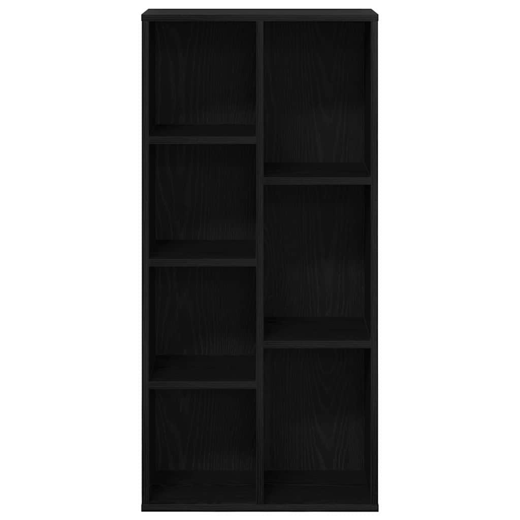 vidaXL Βιβλιοθήκη Μαύρη δρυς 50 x 25 x 105 εκ. Επεξεργασμένο ξύλο