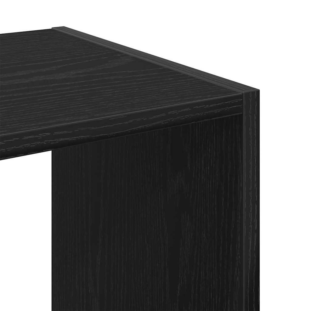 vidaXL Βιβλιοθήκη Μαύρη δρυς 68,5 x 32 x 68,5 εκ Επεξεργασμένο ξύλο