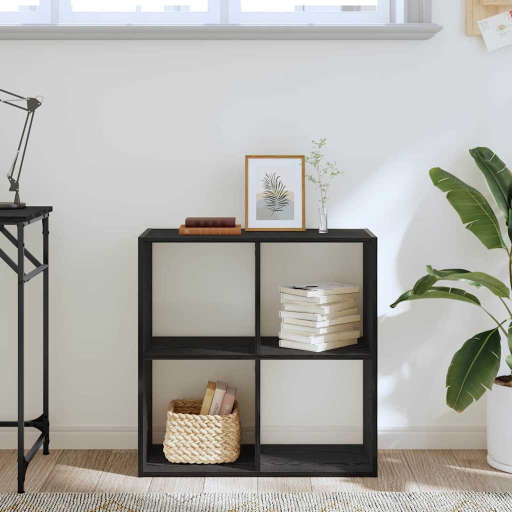 vidaXL Βιβλιοθήκη Μαύρη δρυς 68,5 x 32 x 68,5 εκ Επεξεργασμένο ξύλο