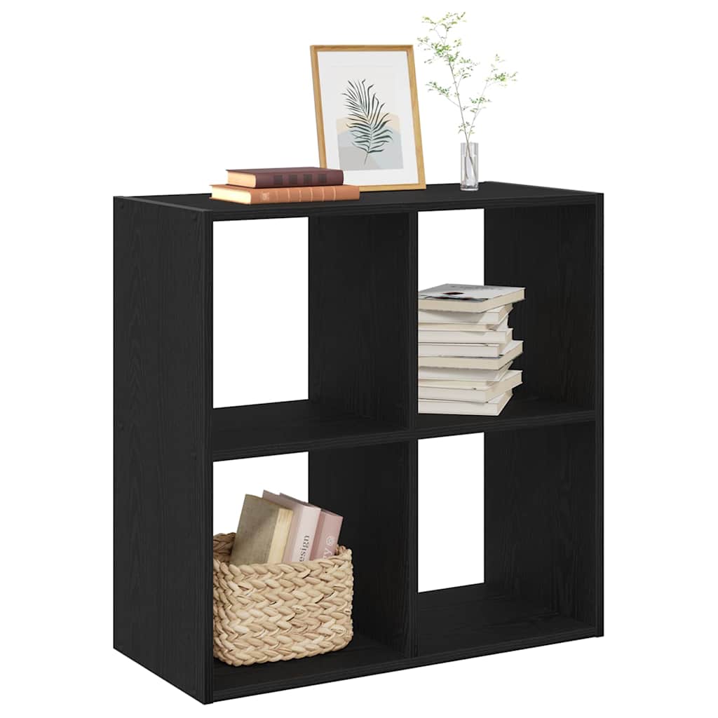 vidaXL Βιβλιοθήκη Μαύρη δρυς 68,5 x 32 x 68,5 εκ Επεξεργασμένο ξύλο