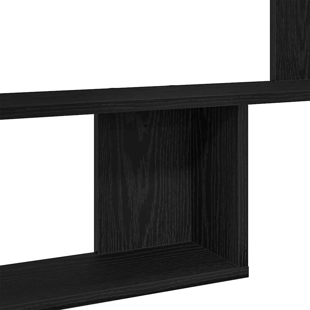 vidaXL Ράφι Τοίχου Μαύρη Δρυς 100x15x70 εκ. από Τεχνητό Ξύλο
