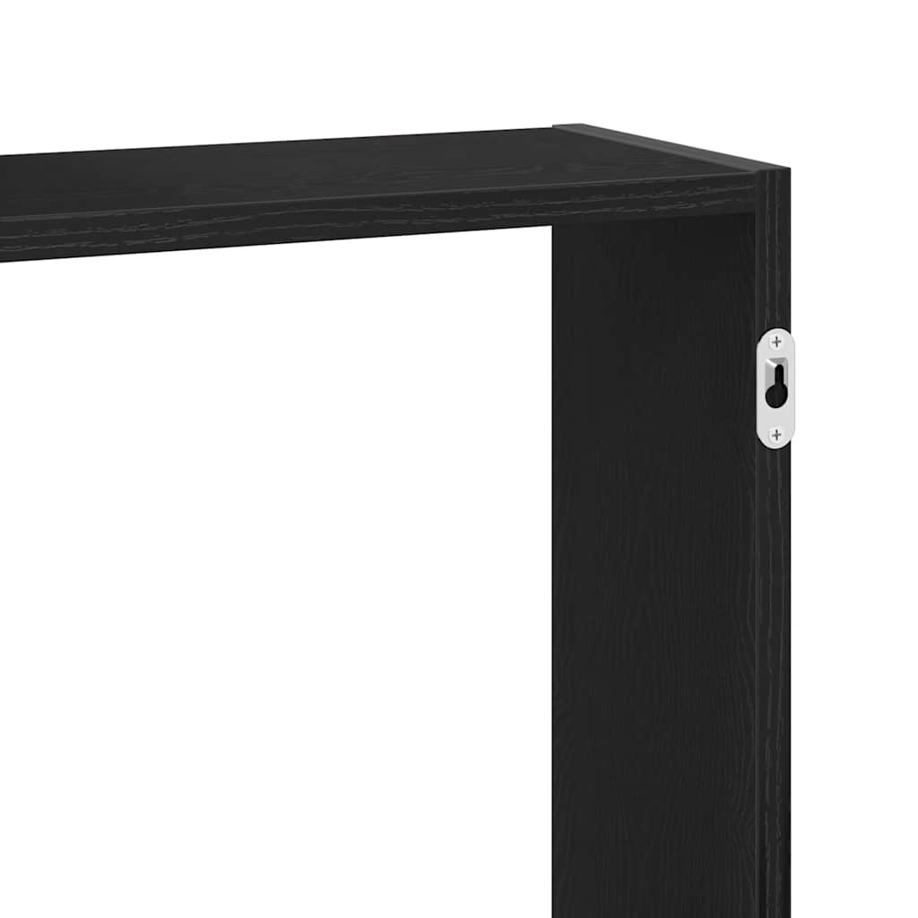 vidaXL Ράφι Τοίχου Μαύρη Δρυς 159 x 18 x 65 εκ. από Τεχνητό Ξύλο