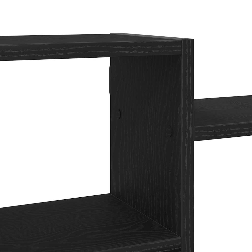 vidaXL Ράφι Τοίχου Μαύρη Δρυς 129 x 18 x 42 εκ. από Τεχνητό Ξύλο