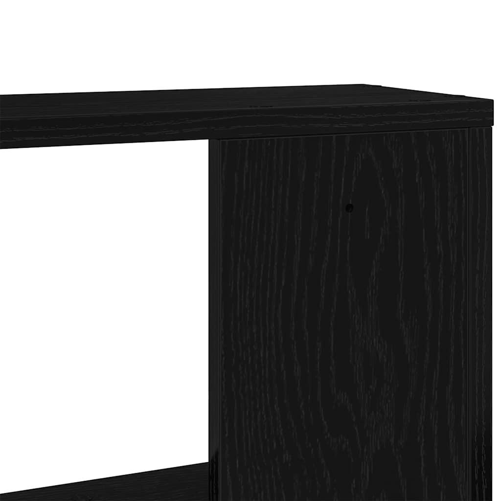 vidaXL Ράφια Τοίχου 2 τεμ. Μαύρη Δρυς 50x12x50 εκ. από Τεχνητό Ξύλο