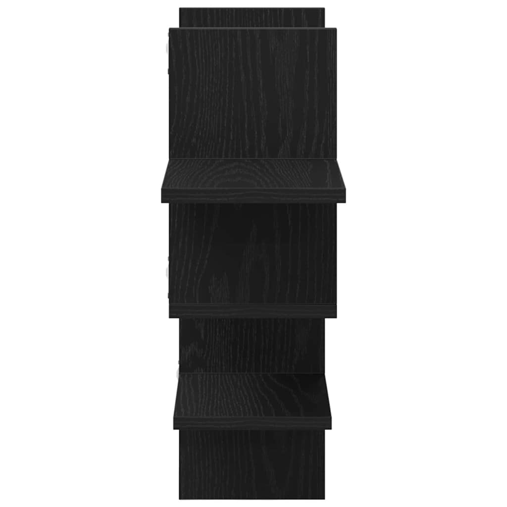 vidaXL Ράφι Τοίχου Μαύρη Δρυς 124,5 x 18 x 60,5 εκ. από Τεχνητό Ξύλο
