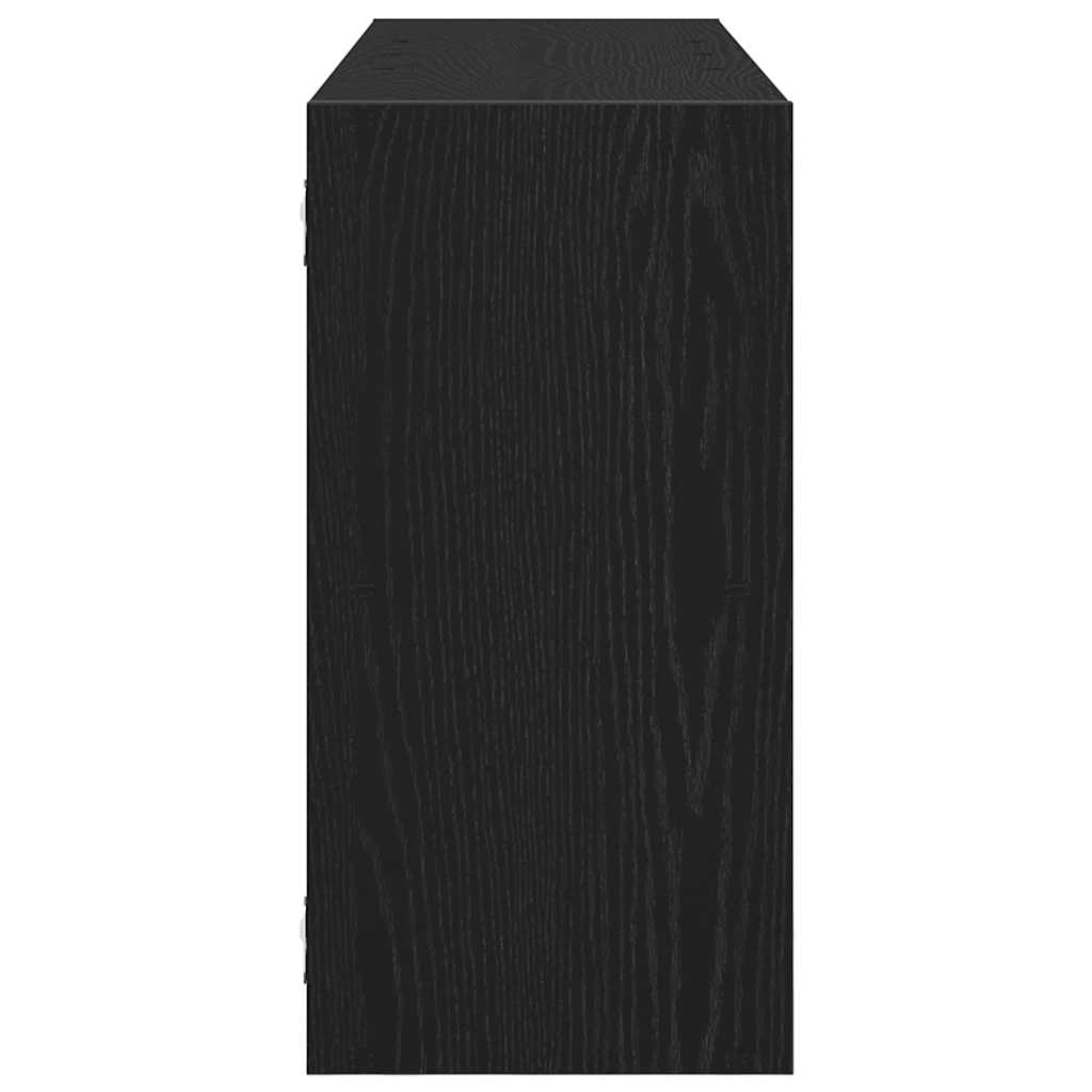 vidaXL Ράφι Τοίχου Μαύρη Δρυς 100x25x50 εκ. από Τεχνητό Ξύλο