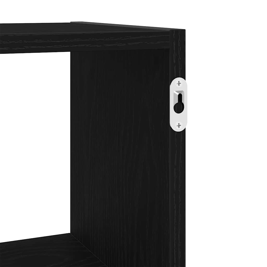 vidaXL Ράφι Τοίχου Μαύρη Δρυς 100x25x50 εκ. από Τεχνητό Ξύλο