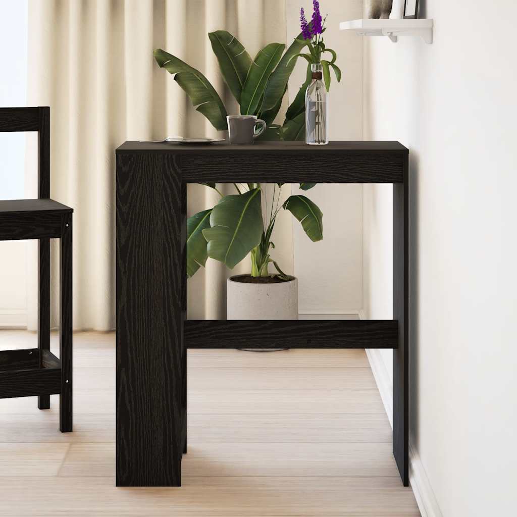 vidaXL Τραπέζι Μπαρ με Ράφια από Μαύρη Δρυς 90x40x103,5 εκ. από Τεχνητό Ξύλο
