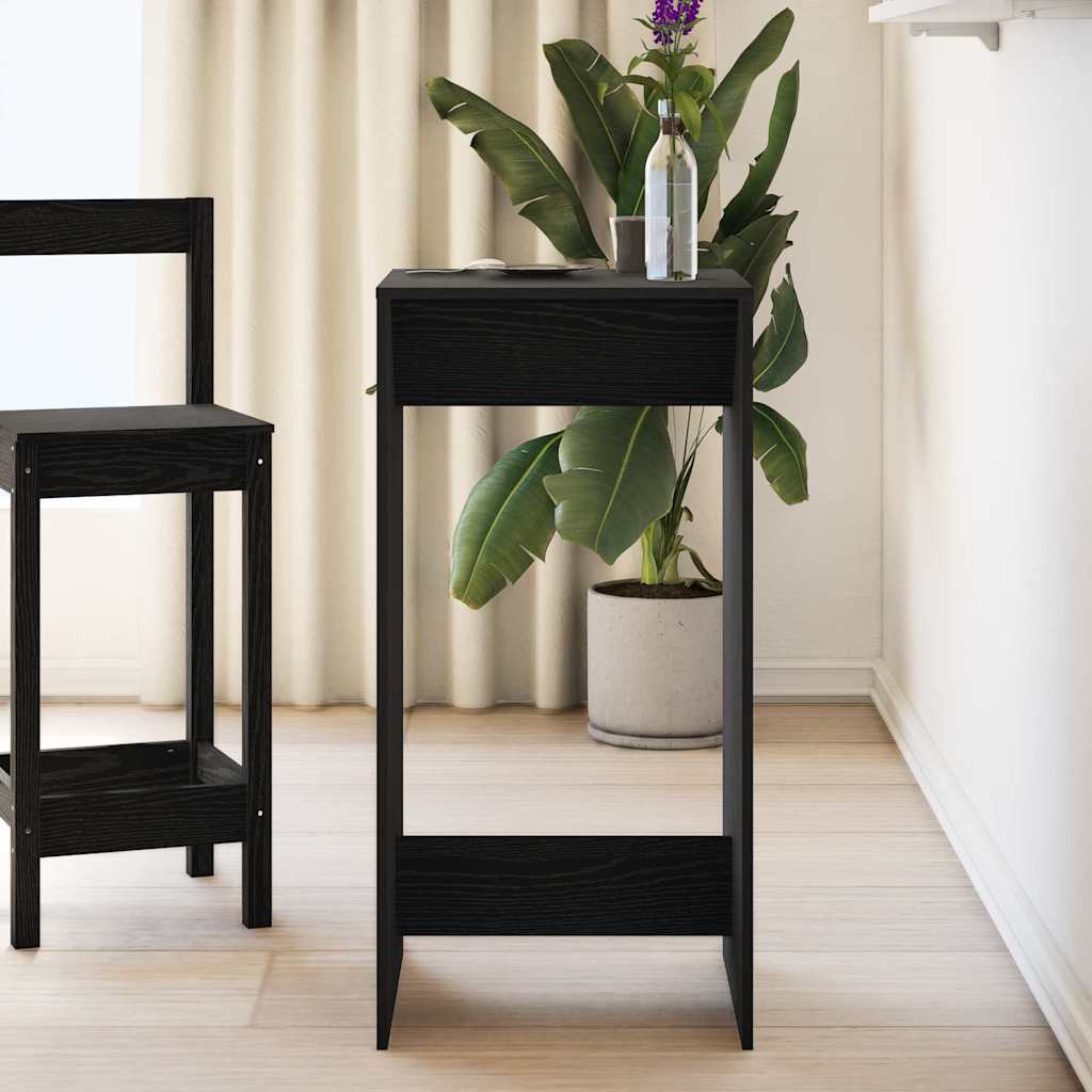 vidaXL Τραπέζι μπαρ Μαύρη Οξυά 51 x 50 x 103,5 εκ. Επεξεργασμένο ξύλο