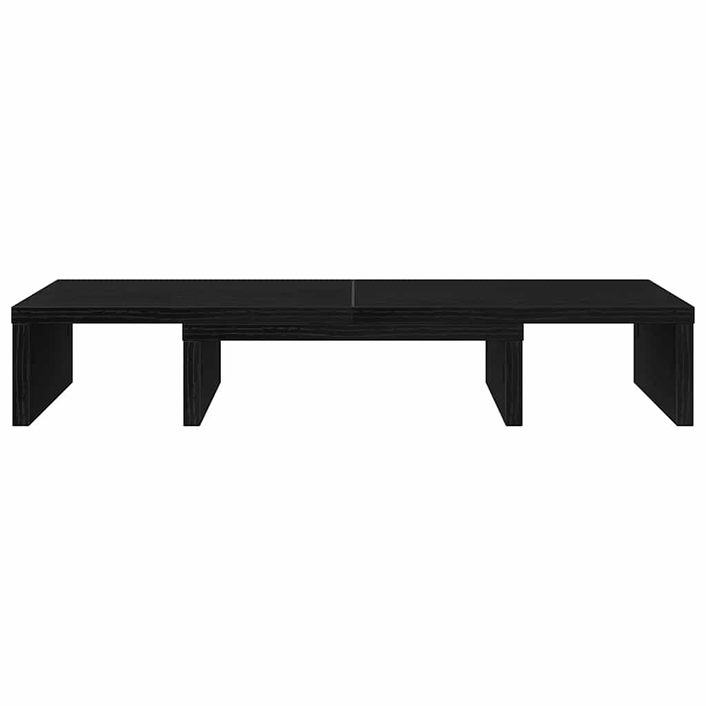 vidaXL Βάση Οθόνης Ρυθμιζόμενη Μαύρη Δρυς 60x24x10,5 εκ. από Τεχνητό Ξύλο