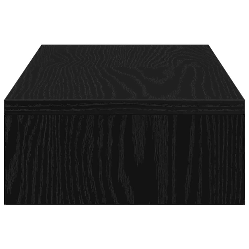 vidaXL Βάση Οθόνης Ρυθμιζόμενη Μαύρη Δρυς 60x24x10,5 εκ. από Τεχνητό Ξύλο