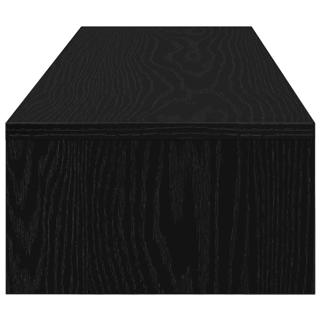 vidaXL Βάση Οθόνης με Συρτάρια Μαύρη Δρυς 100x27x15 εκ. από Τεχνητό Ξύλο