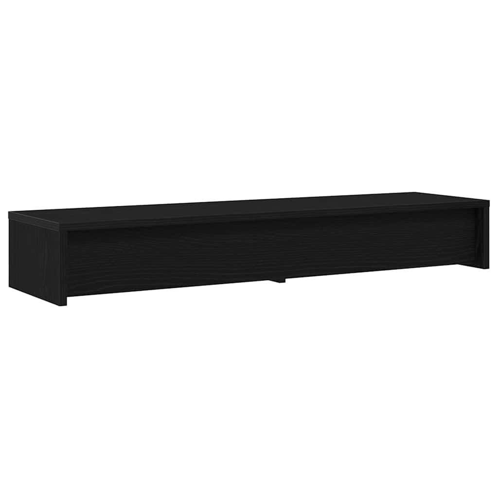 vidaXL Βάση Οθόνης με Συρτάρια Μαύρη Δρυς 100x27x15 εκ. από Τεχνητό Ξύλο