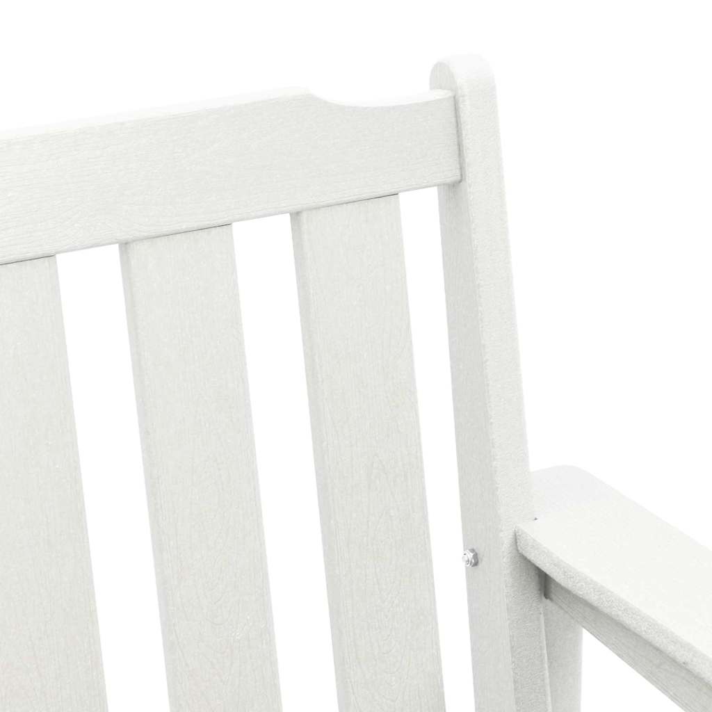 vidaXL Παγκάκι κήπου Λευκό 120 x 59 x 88 εκ. HDPE