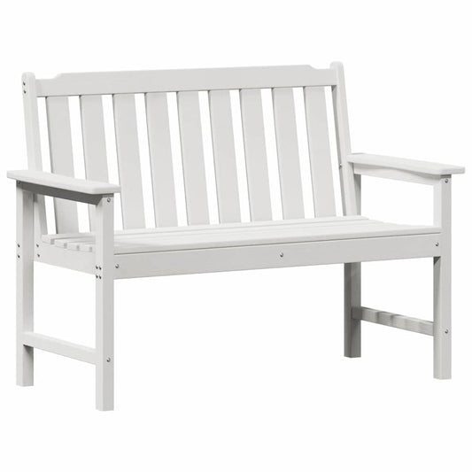 vidaXL Παγκάκι κήπου Λευκό 120 x 59 x 88 εκ. HDPE