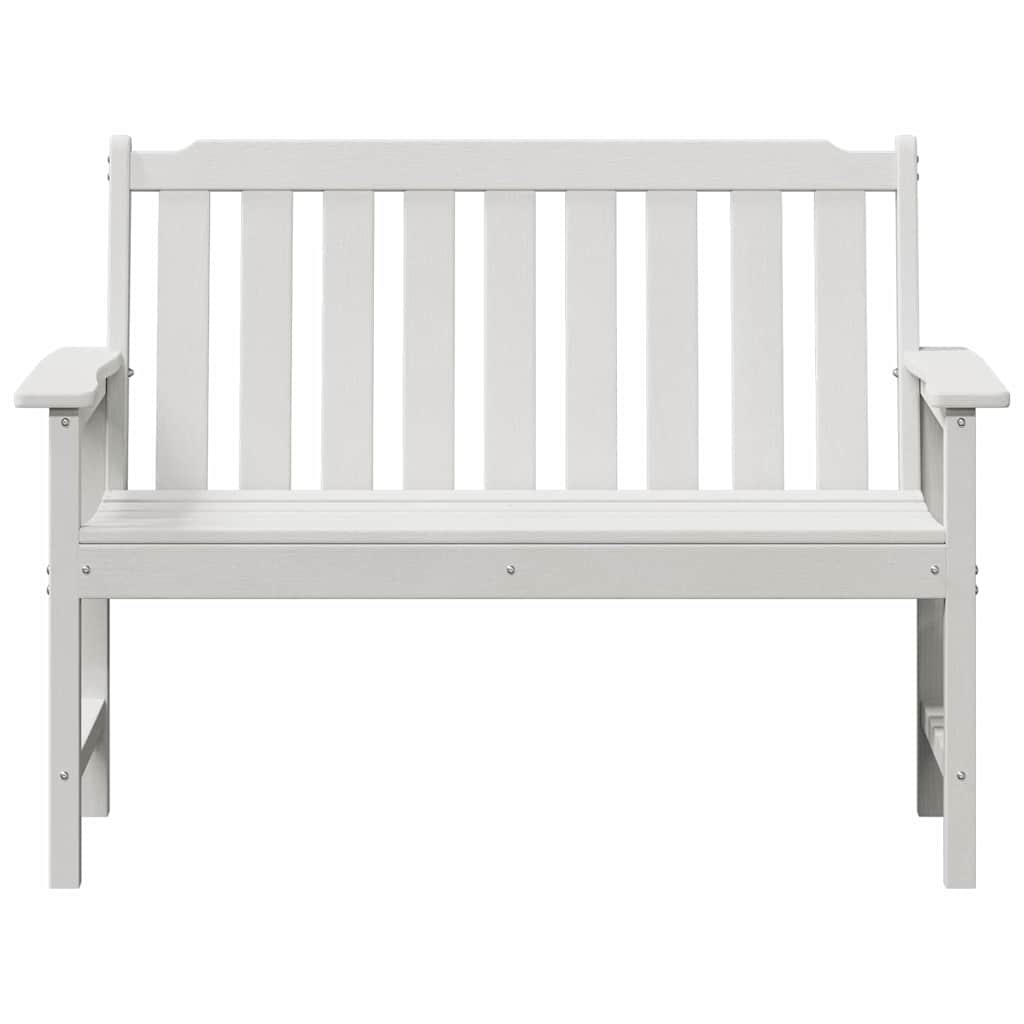 vidaXL Παγκάκι κήπου Λευκό 120 x 59 x 88 εκ. HDPE