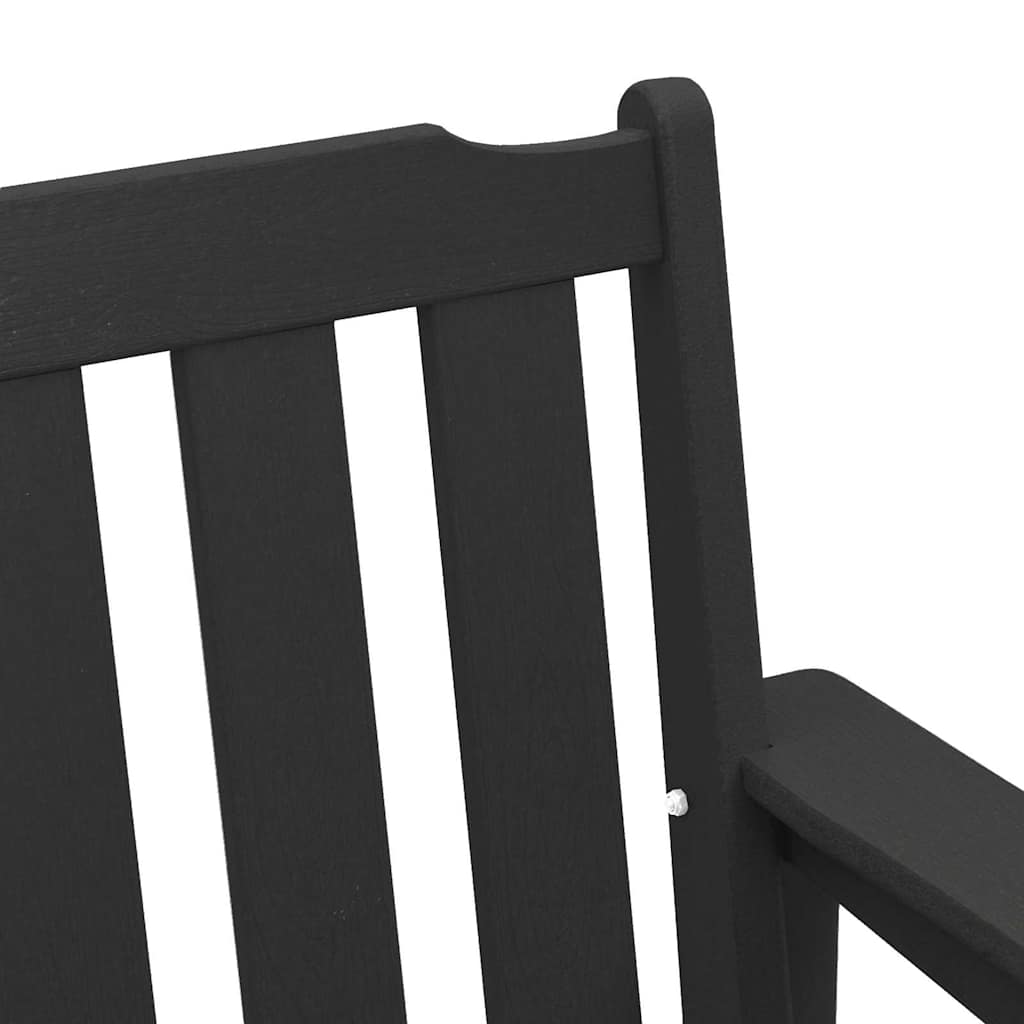 vidaXL Παγκάκι κήπου Μαύρο 120 x 59 x 88 εκ. HDPE