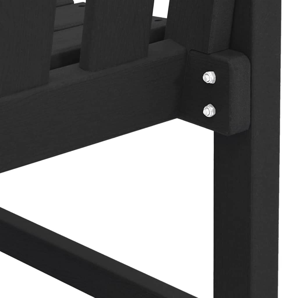 vidaXL Παγκάκι κήπου Μαύρο 120 x 59 x 88 εκ. HDPE