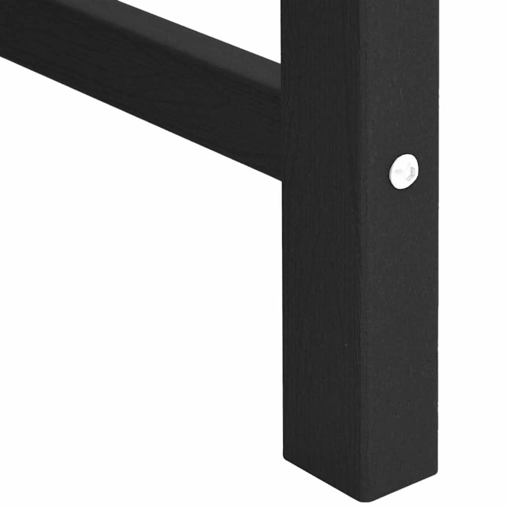 vidaXL Παγκάκι κήπου Μαύρο 120 x 59 x 88 εκ. HDPE