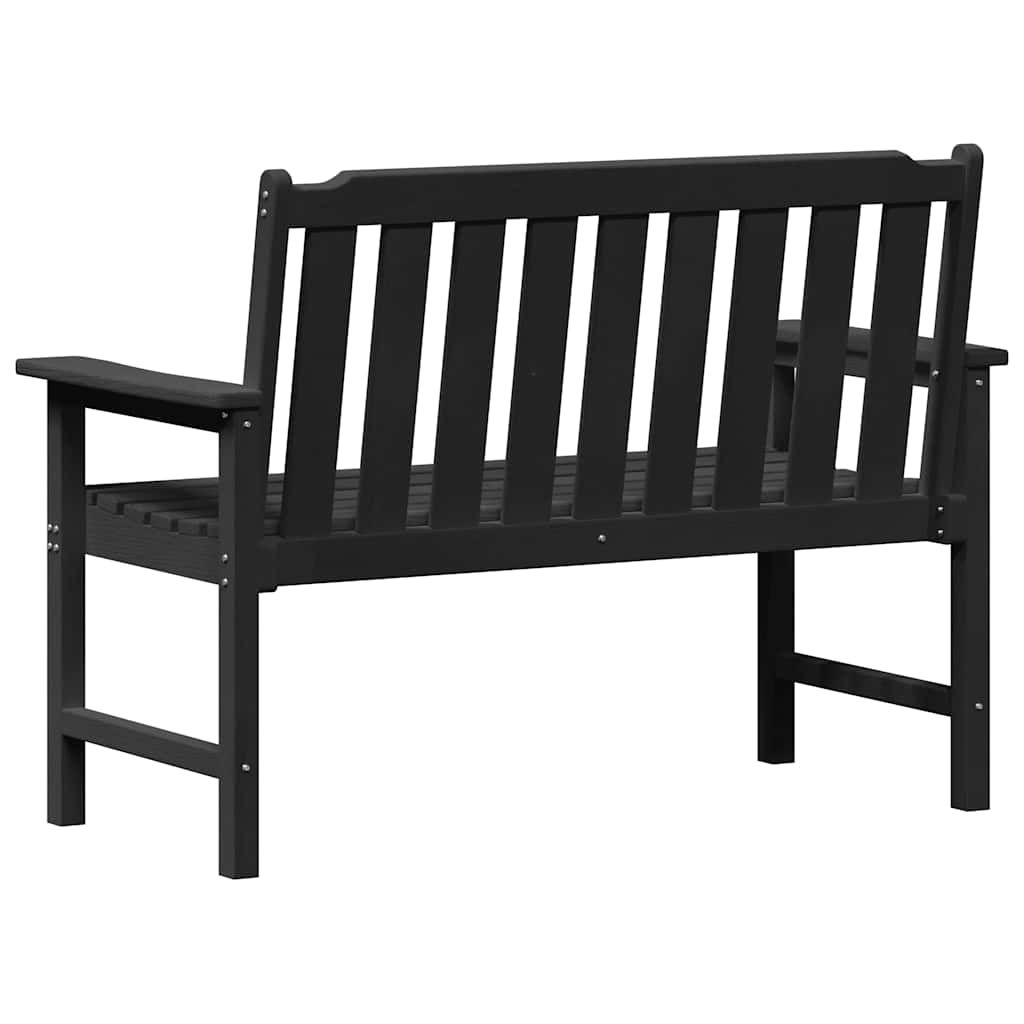 vidaXL Παγκάκι κήπου Μαύρο 120 x 59 x 88 εκ. HDPE