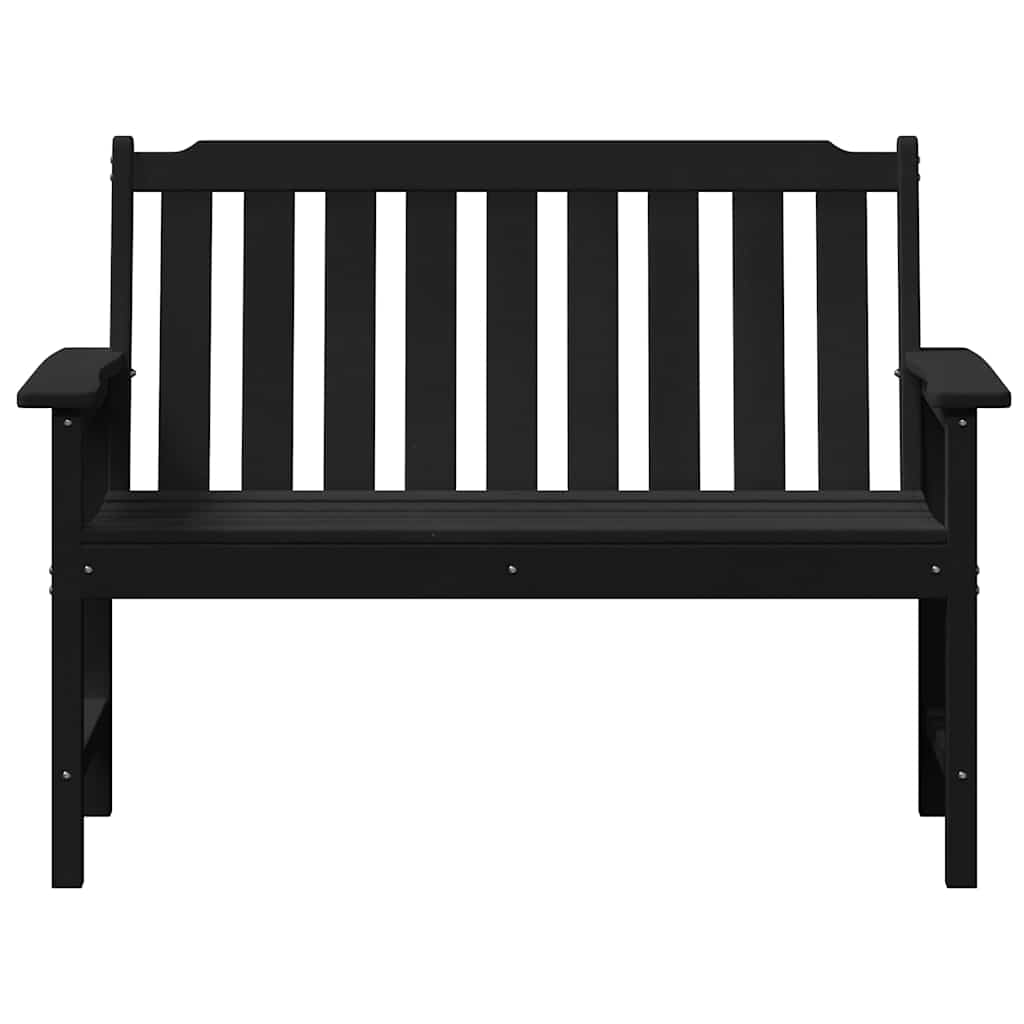 vidaXL Παγκάκι κήπου Μαύρο 120 x 59 x 88 εκ. HDPE