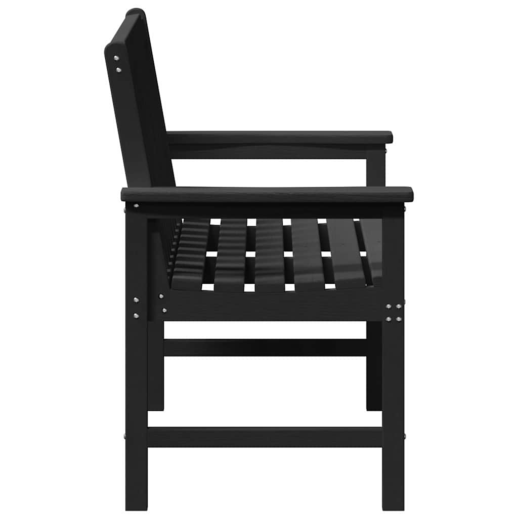vidaXL Παγκάκι κήπου Μαύρο 120 x 59 x 88 εκ. HDPE
