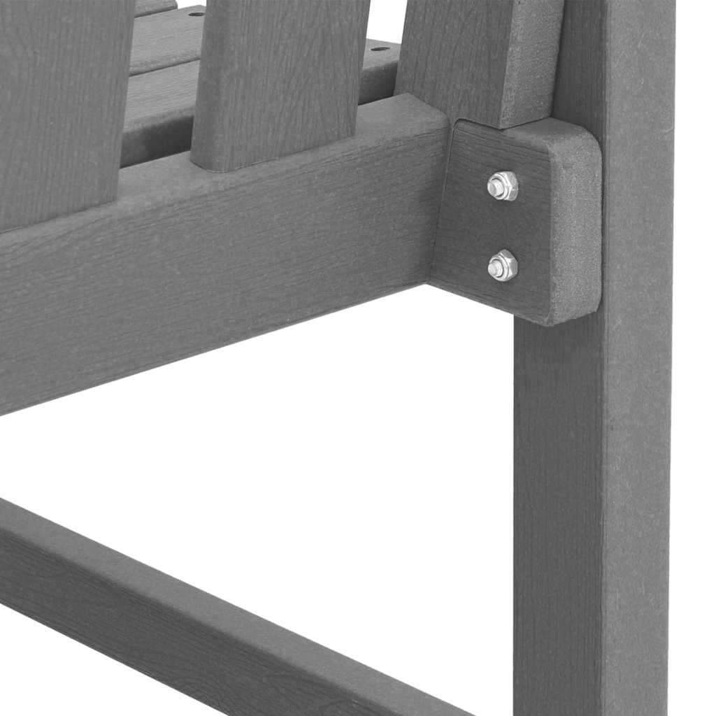 vidaXL Παγκάκι κήπου Ανοιχτό γκρι 120 x 59 x 88 εκ. HDPE