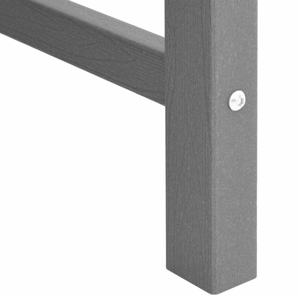 vidaXL Παγκάκι κήπου Ανοιχτό γκρι 120 x 59 x 88 εκ. HDPE