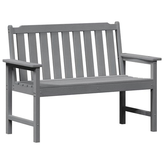 vidaXL Παγκάκι κήπου Ανοιχτό γκρι 120 x 59 x 88 εκ. HDPE