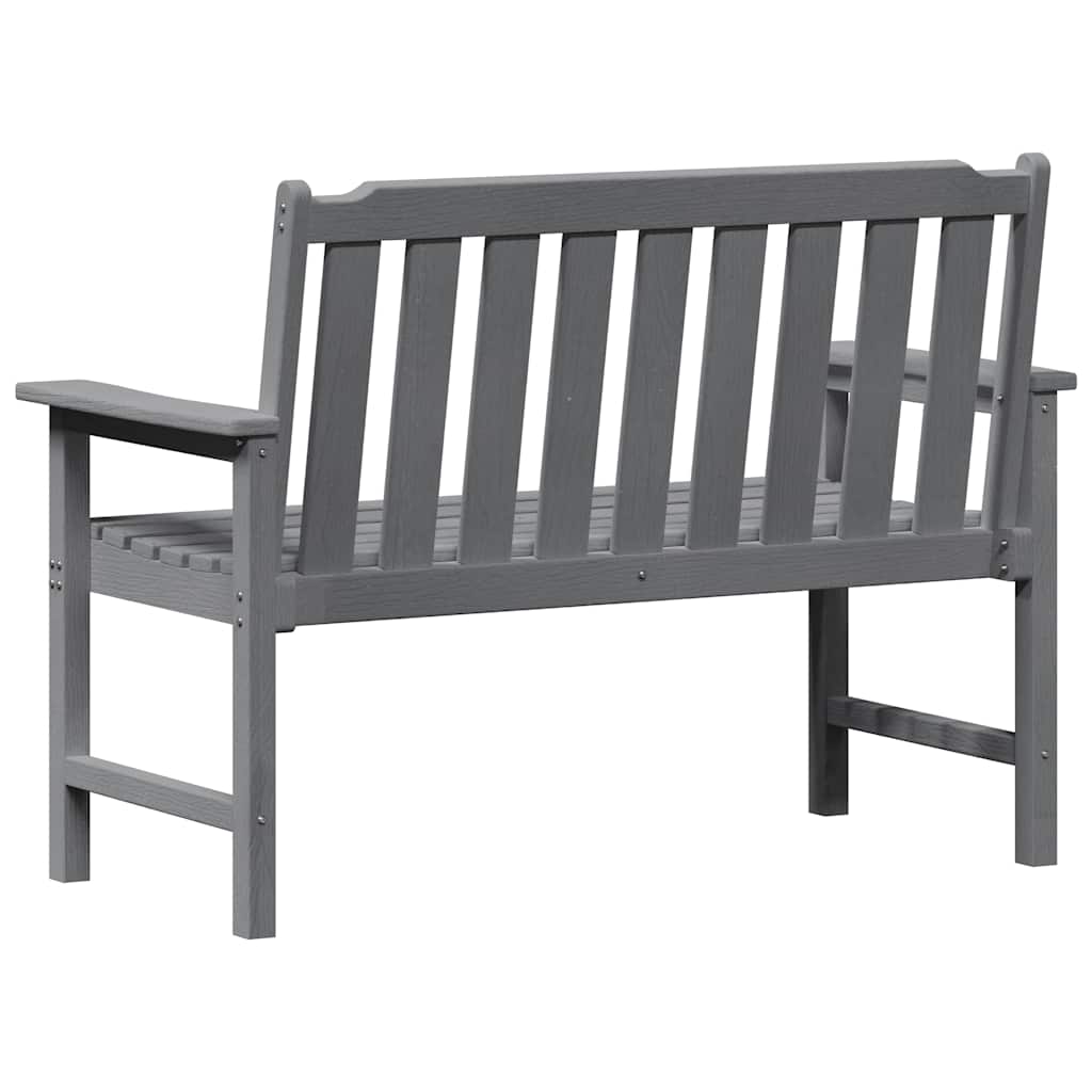vidaXL Παγκάκι κήπου Ανοιχτό γκρι 120 x 59 x 88 εκ. HDPE