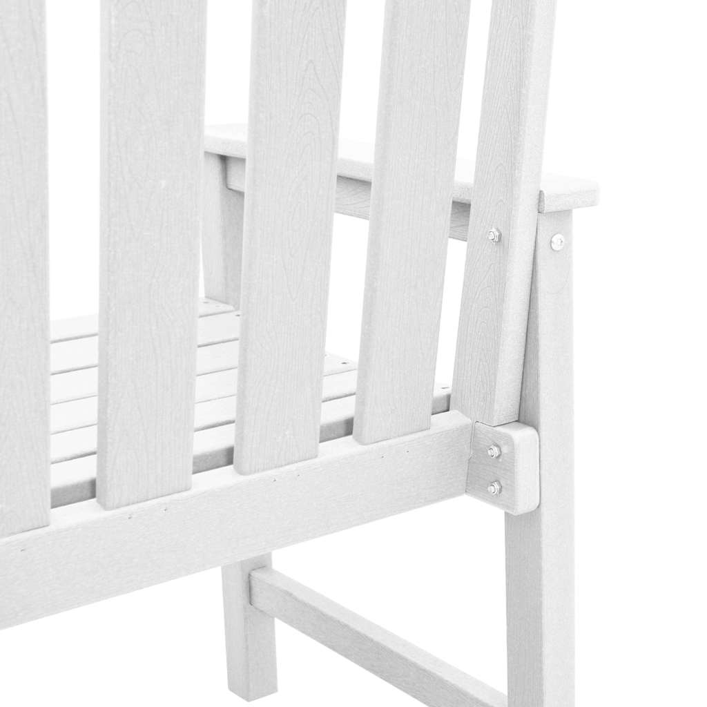 vidaXL Καρέκλα φαγητού κήπου 2 pcs Λευκό 65,5 x 59 x 88 εκ HDPE