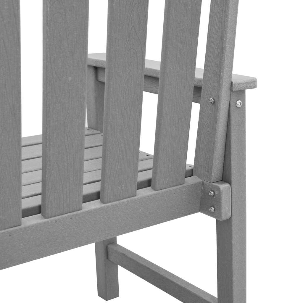 vidaXL Καρέκλα φαγητού κήπου 2 pcs Ανοιχτό γκρι 65,5 x 59 x 88 εκ HDPE