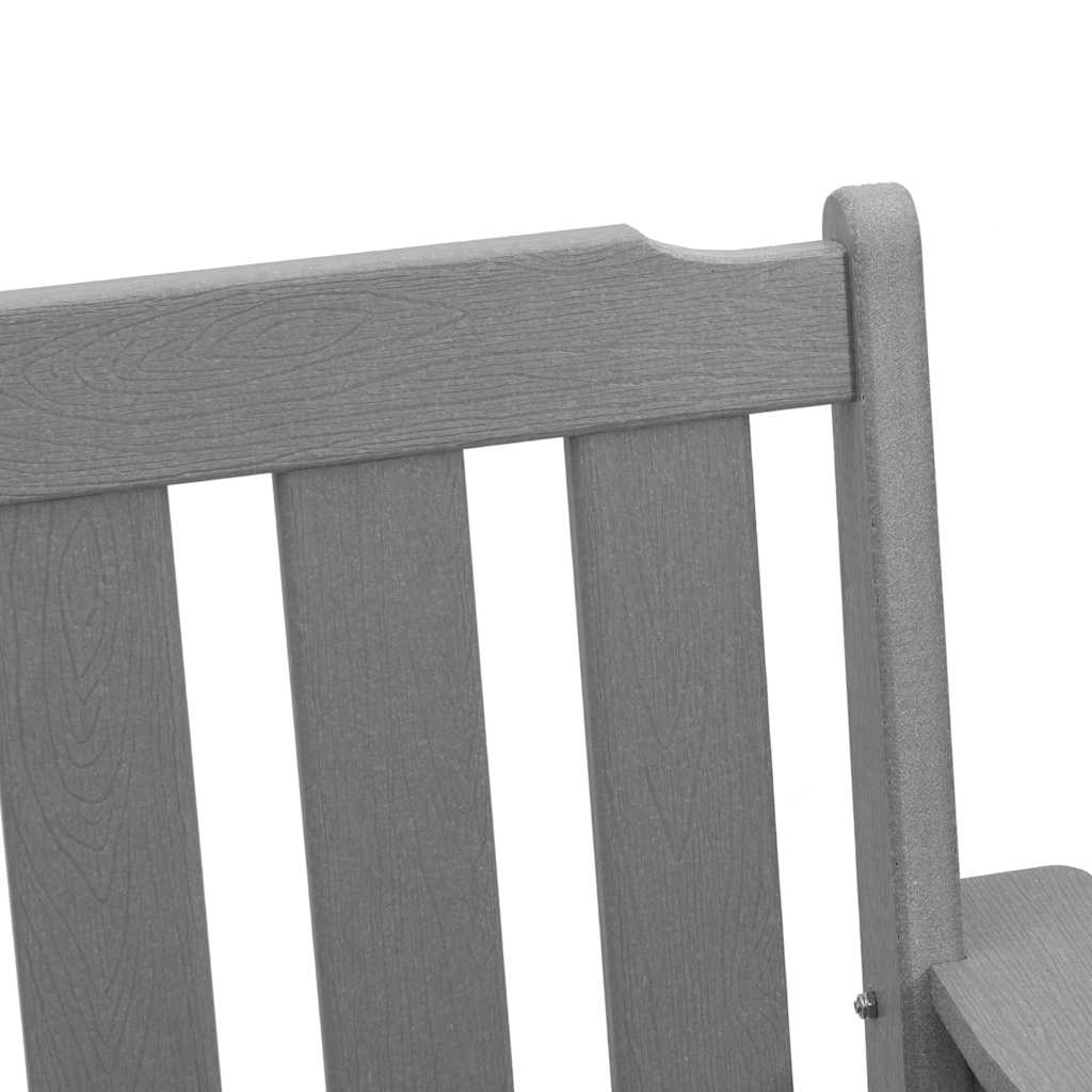 vidaXL Καρέκλα φαγητού κήπου 2 pcs Ανοιχτό γκρι 65,5 x 59 x 88 εκ HDPE