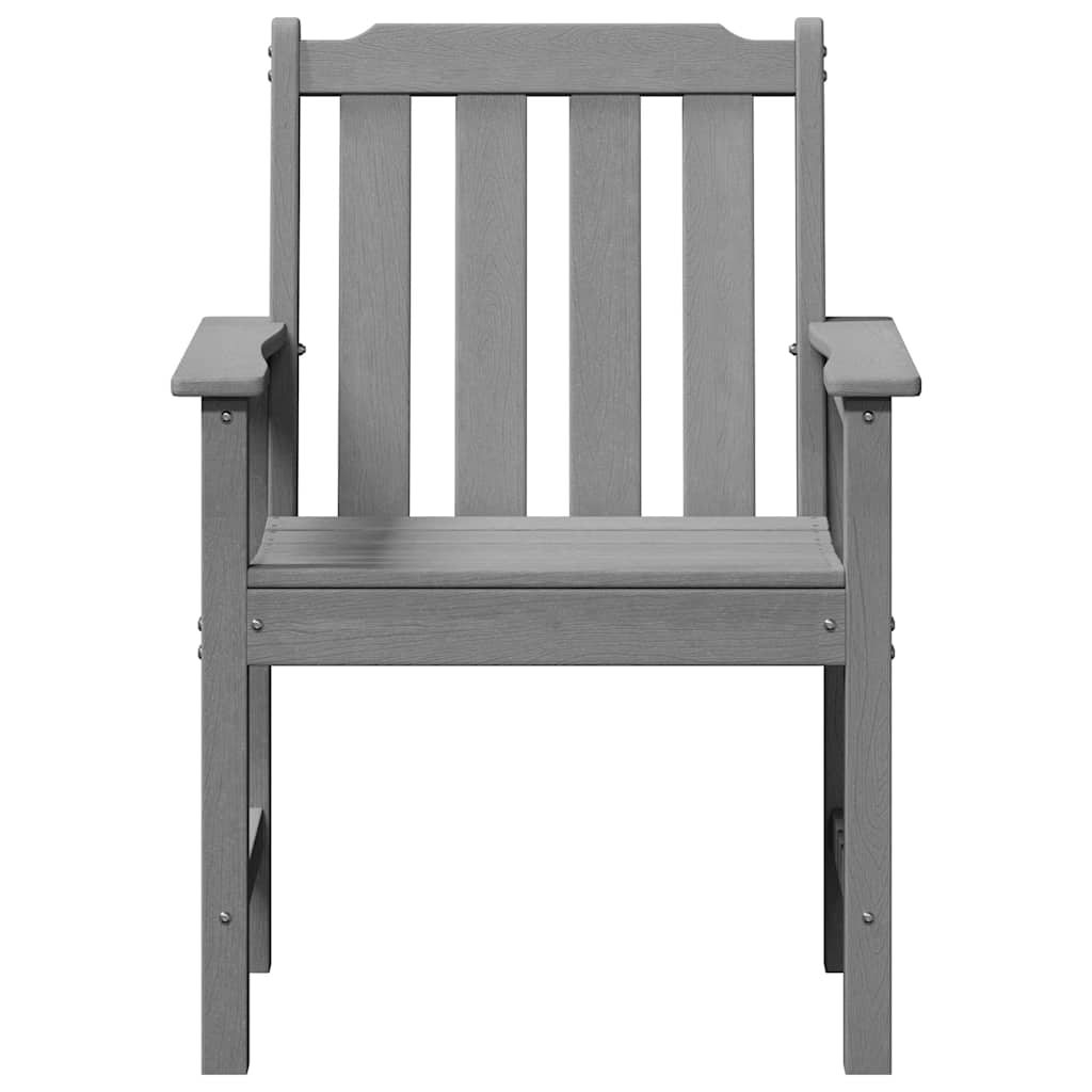vidaXL Καρέκλα φαγητού κήπου 2 pcs Ανοιχτό γκρι 65,5 x 59 x 88 εκ HDPE