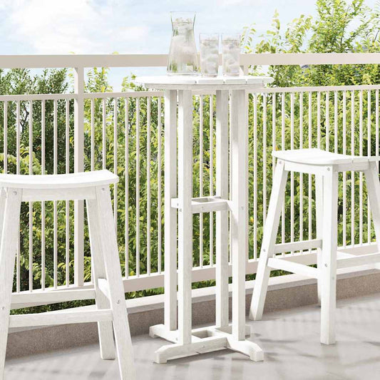 vidaXL Τραπέζι μπαρ Λευκό 55 x 55 x 107 cm Πολυαιθυλένιο