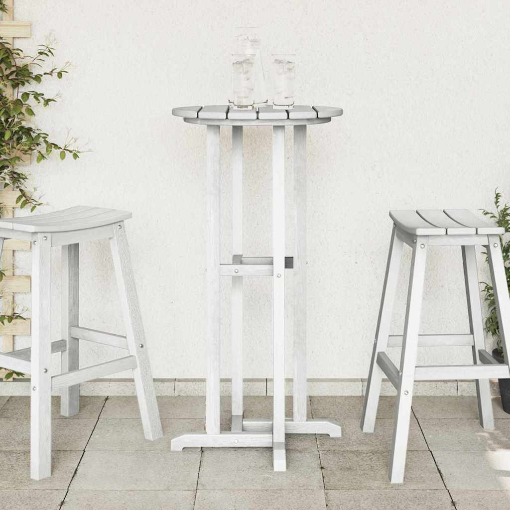 vidaXL Τραπέζι μπαρ Λευκό 55 x 55 x 107 cm HDPE