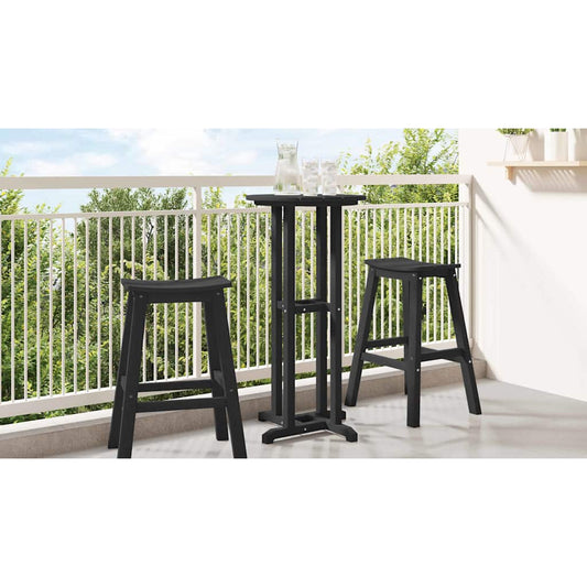 vidaXL Τραπέζι μπαρ Μαύρο 55 x 55 x 107 cm HDPE