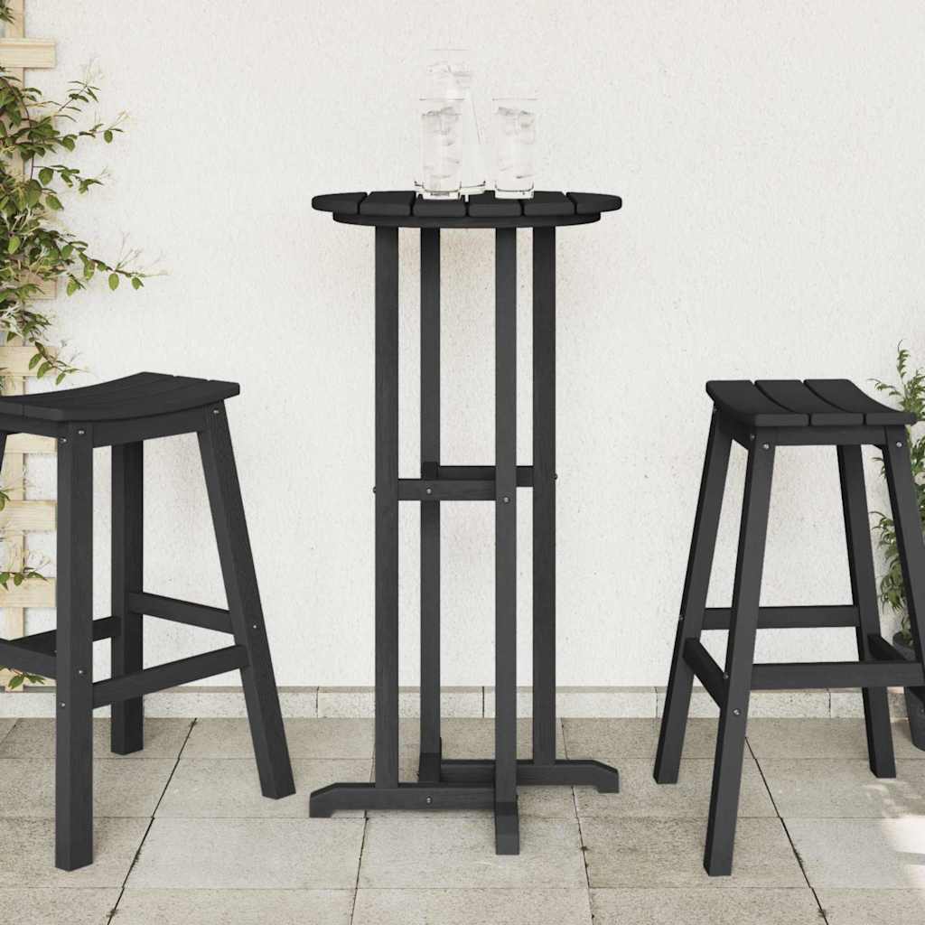 vidaXL Τραπέζι μπαρ Μαύρο 55 x 55 x 107 cm HDPE