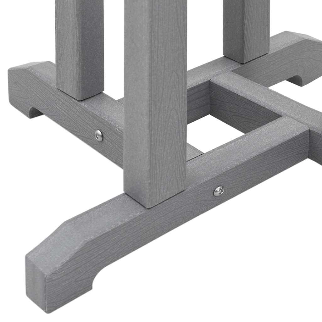 vidaXL Τραπέζι μπαρ Ανοιχτό γκρι 55 x 55 x 107 cm HDPE