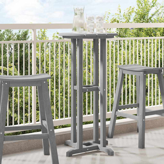 vidaXL Τραπέζι μπαρ Ανοιχτό γκρι 55 x 55 x 107 cm HDPE