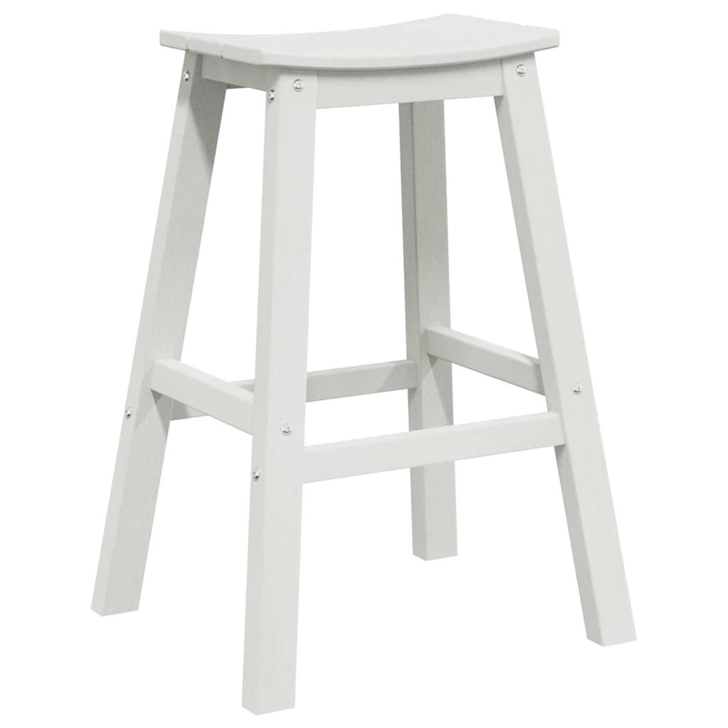 vidaXL Μπαρ σκαμπό 2 pcs Λευκό 52 x 43 x 73,5 εκ HDPE