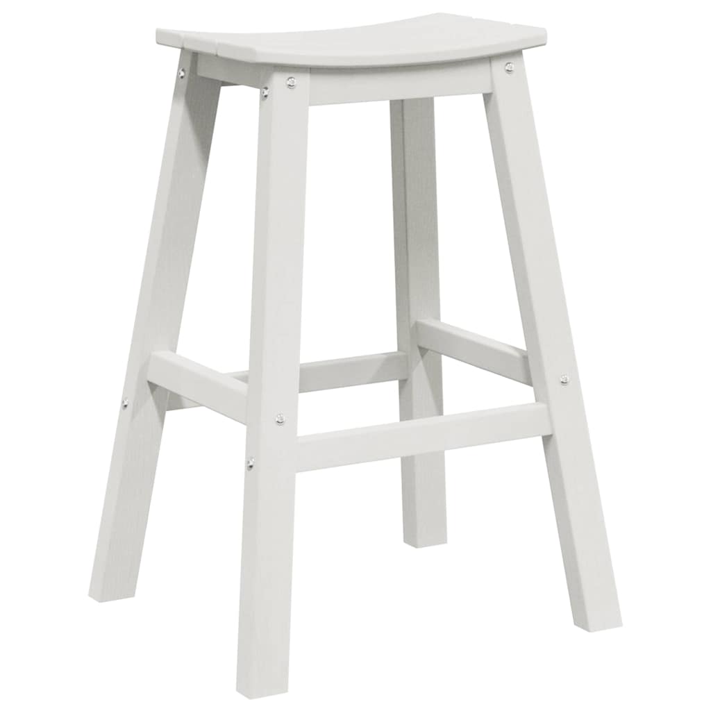 vidaXL Μπαρ σκαμπό 2 pcs Λευκό 52 x 43 x 73,5 εκ HDPE