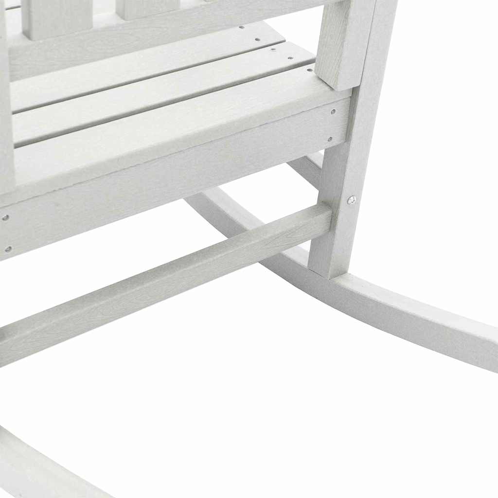 vidaXL Κουνιστή Καρέκλα Κήπου Λευκό 92 x 70 x 108εκ HDPE