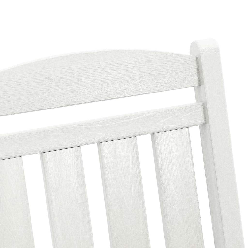 vidaXL Κουνιστή Καρέκλα Κήπου Λευκό 92 x 70 x 108εκ HDPE