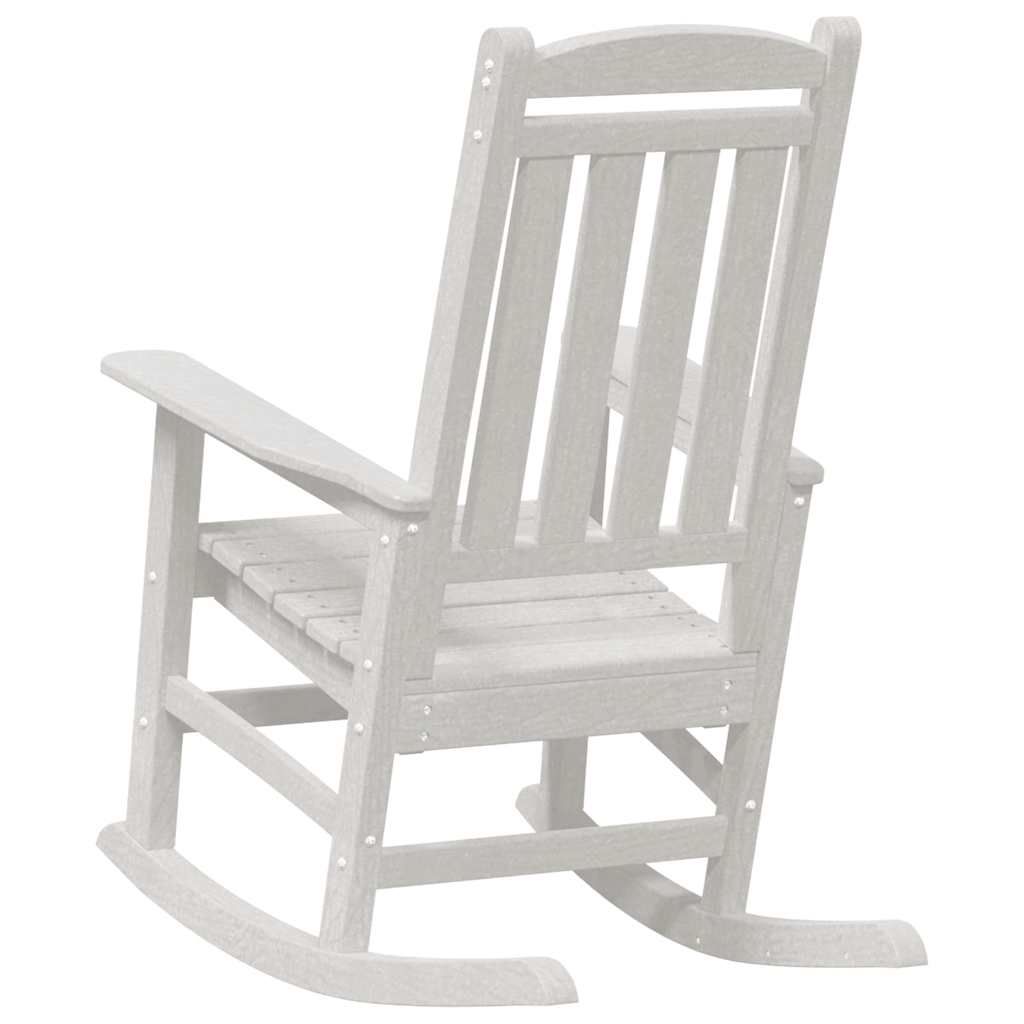 vidaXL Κουνιστή Καρέκλα Κήπου Λευκό 92 x 70 x 108εκ HDPE